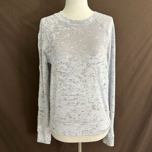 Lululemon Warm Down Crew Sweatshirt Crushed Velvet Chrome Womens 4? EUC